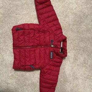 Patagonia Kids Cherry Red Puffer Jacket